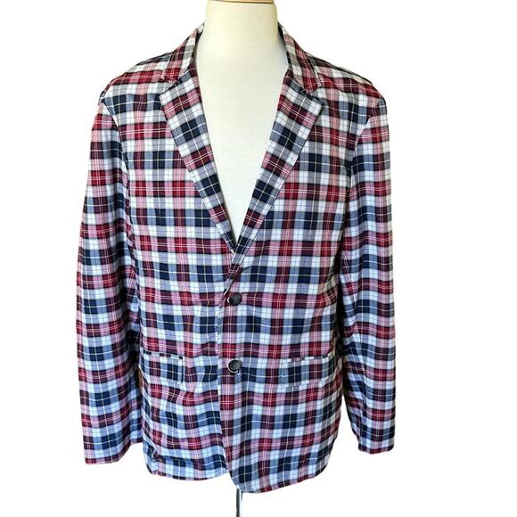 Travis Mathew Men’s Blazer Multicolor Red/White/Blue Size XL NWT - Picture 1 of 8